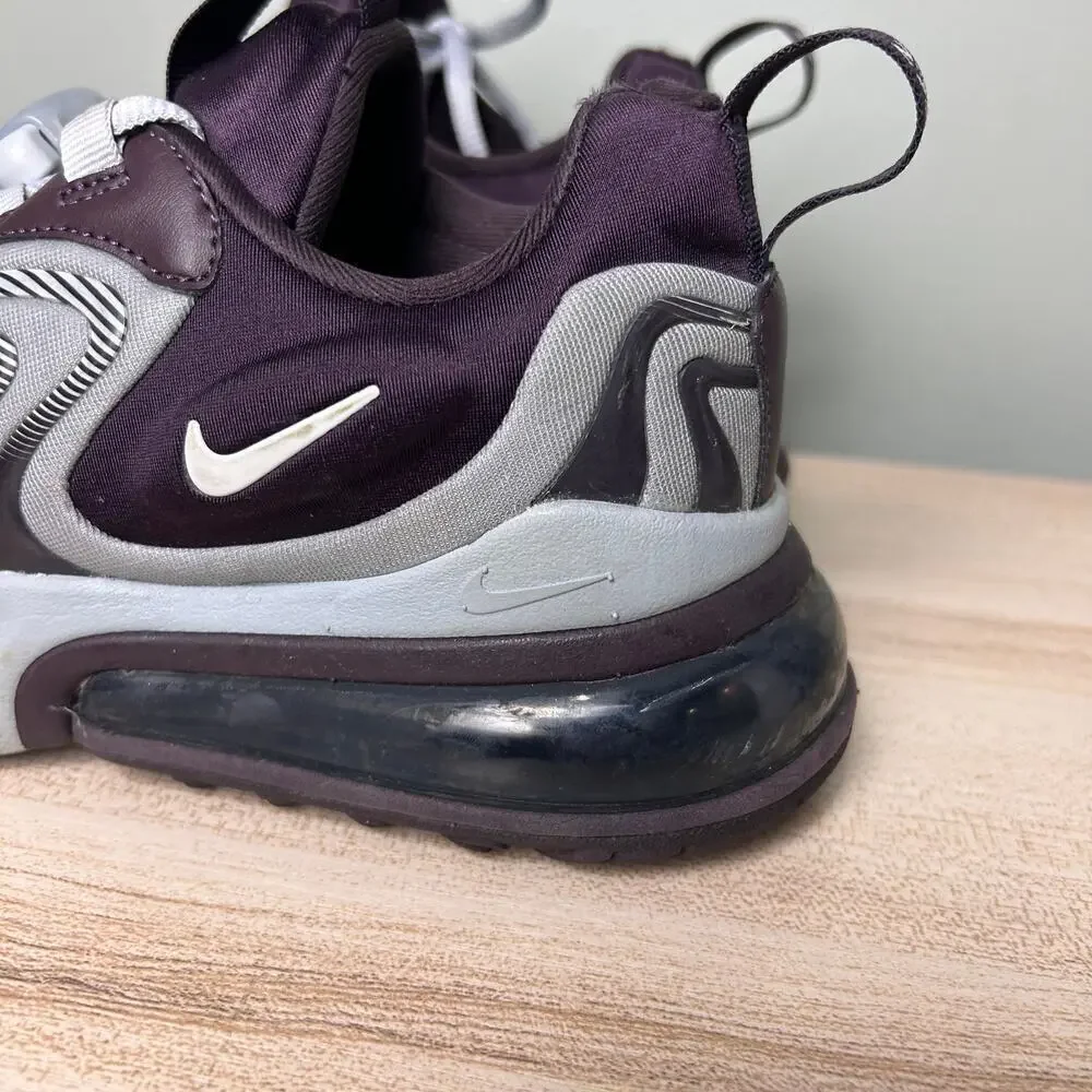 Nike Air Max 270 React ENG Sneakers Burgundy Grey Running Athletic Shoes sz 8.5